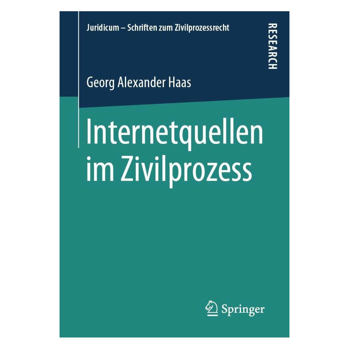 Springer Internetquellen im Zivilprozess (Deutsch, Softcover, Georg Alexander Haas) (39004598)