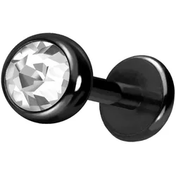 Titan Labret mit Push Fit KRISTALL