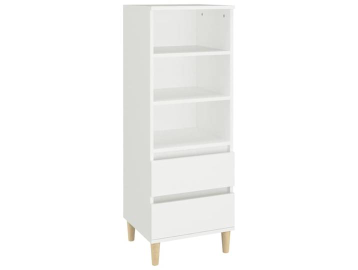 Buffet haut bois d'ingénierie blanc 40x36x110 cm