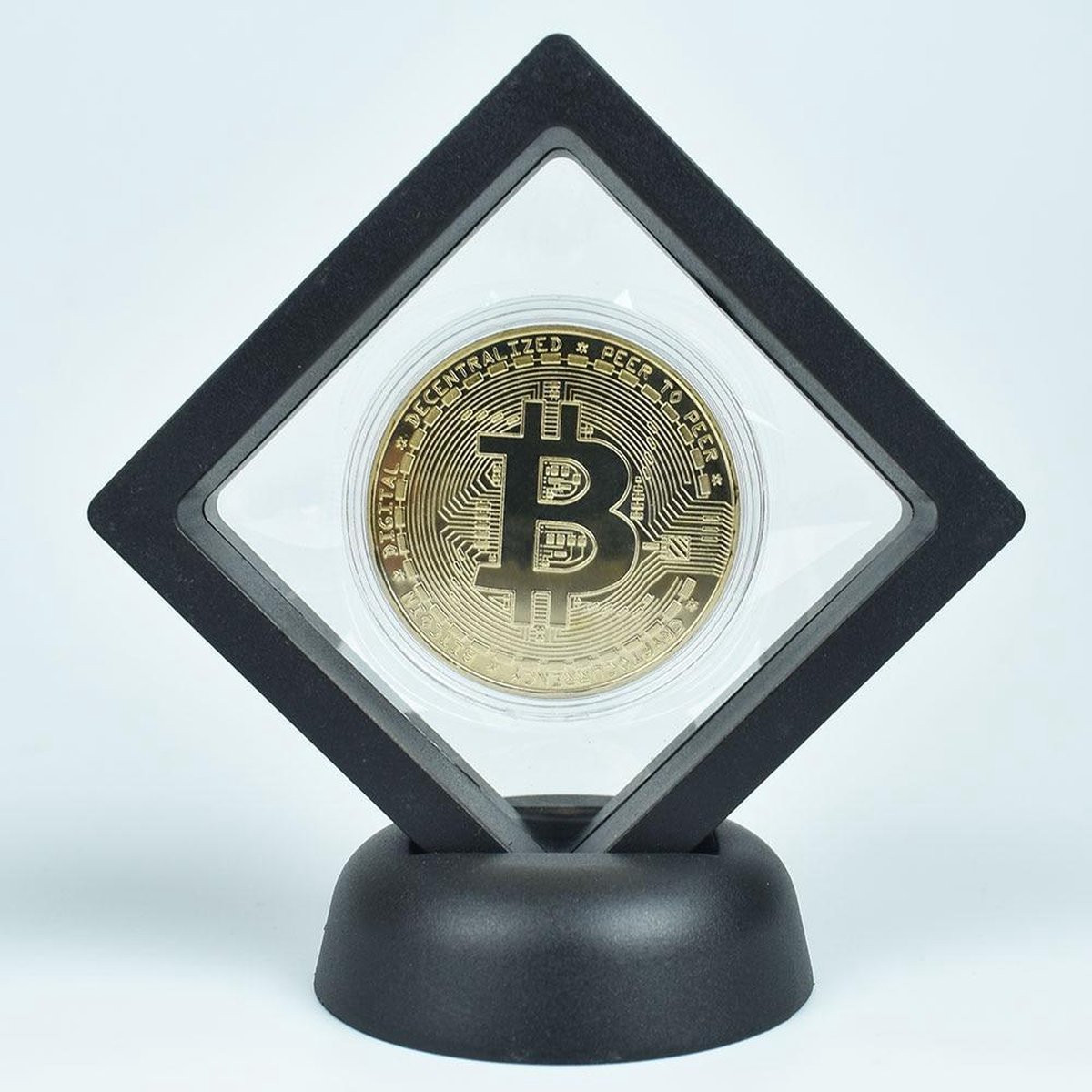 GoodBuystore Bitcoin Standaard voor Crypto Cadeau - 11 x 11 cm