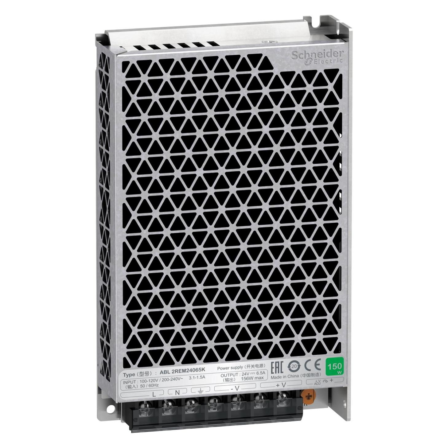 Schneider Spannungsversorgung, Easy Modicon ABL2, getaktet, 1-phasig, 100-240V AC, 24V DC, 6,5A, 156W ABL2REM2 (ABL2REM24065K)