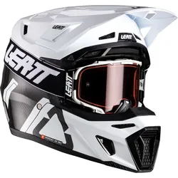 Leatt 9.5 Carbon V26, Motocrosshelm - Carbon/Schwarz/Weiß - XXL