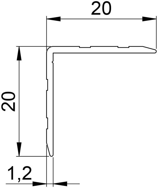 Adam Hall 6209 Case Angle 20 x 20 mm