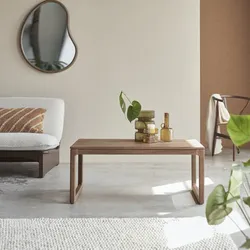 Couchtisch Arto aus massivem Nussbaumholz 100 x 56 cm