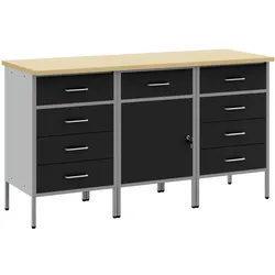 vidaXL, Werkbank + Arbeitsbock, Mazonas (150 cm Werkbank (9 Schubladen & 1 Tür)) (55 cm, 150 cm)