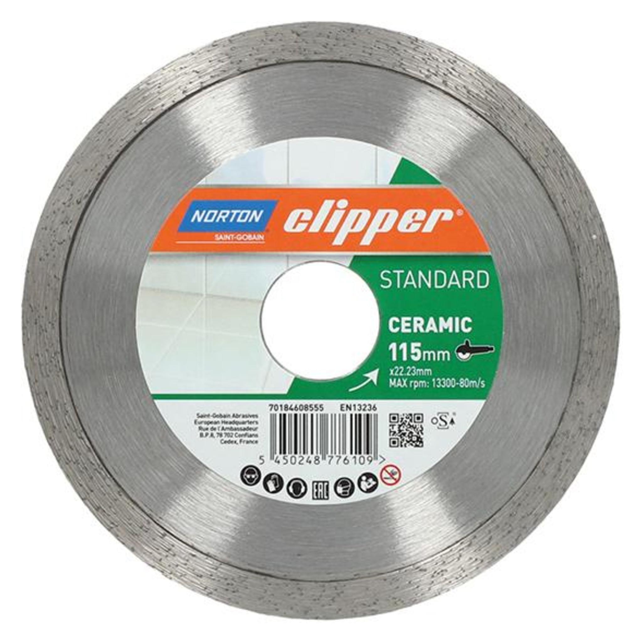 Norton Clipper Diamantscheibe Standard Ceramic Ø115x25,4 mm (5450248776109)