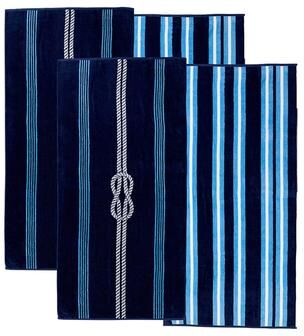 Linery & Co. Cotton Jacquard 4 Pack Summer Beach Towels.