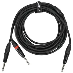 Klang Y-Audiokabel, 6 Meter 6,3 mm Klinke, male, stereo/ 2 x 6,3mm Klinke, male,... - Y-Kabel