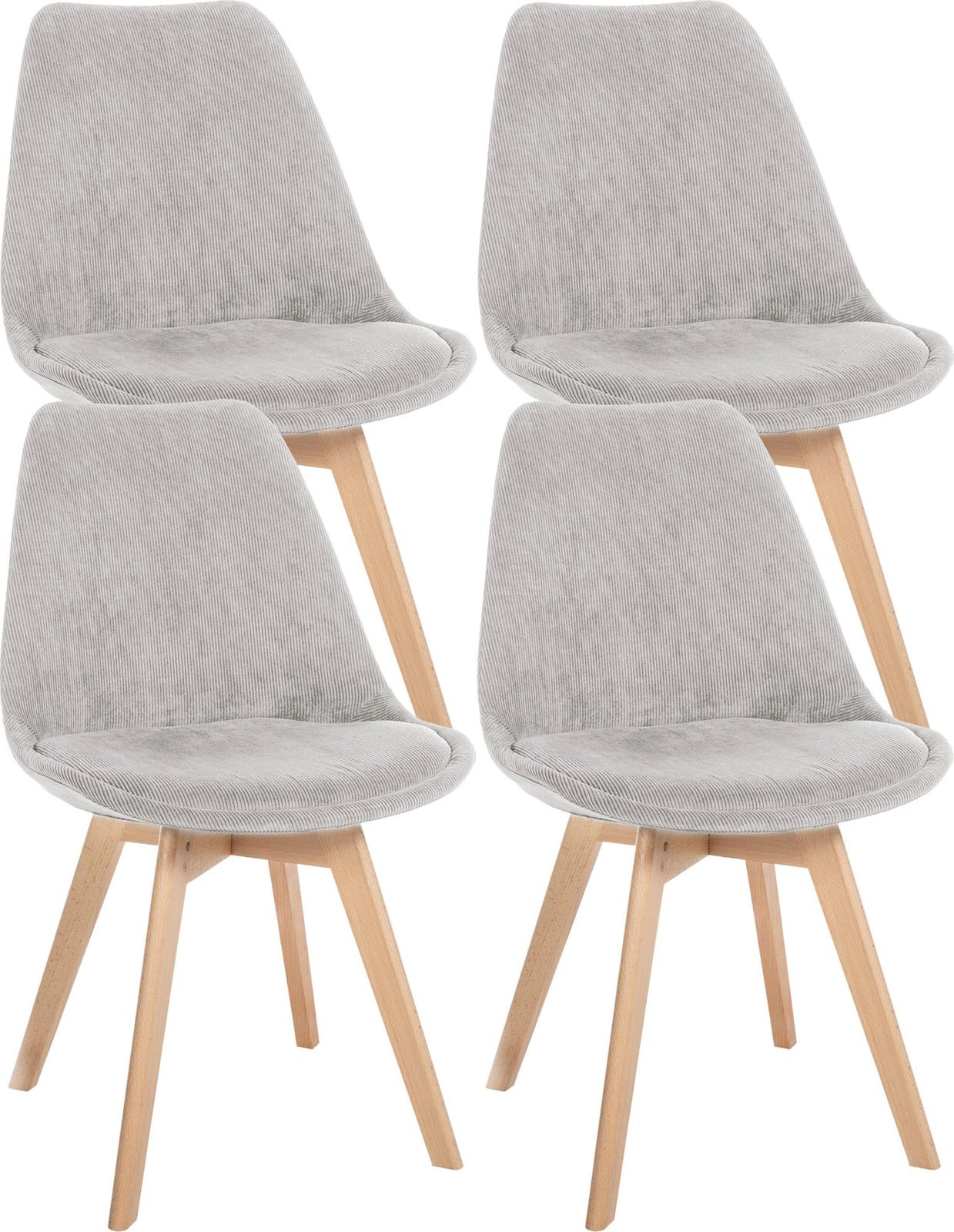 Set van 4 CLP Linares eetkamerstoelen