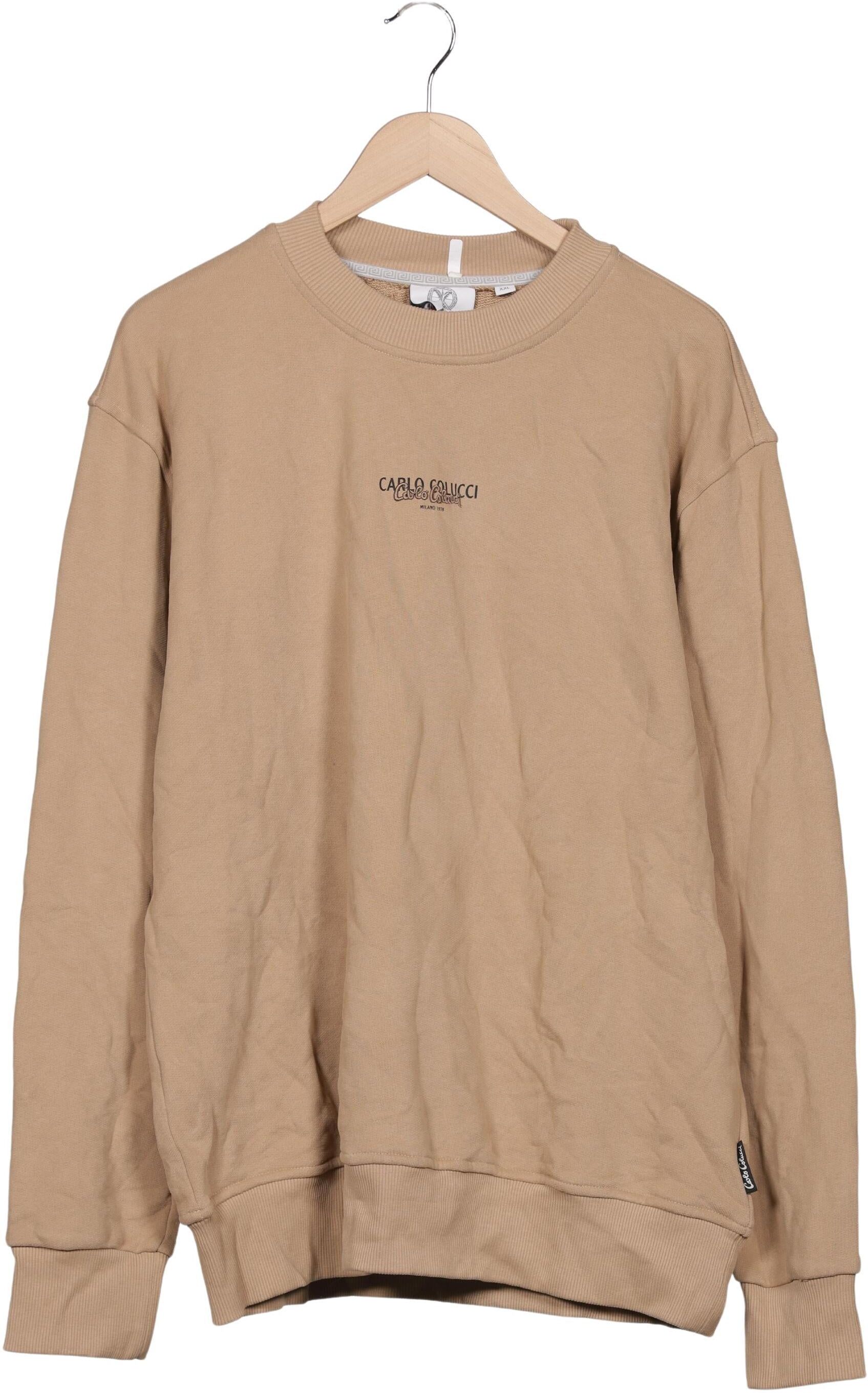 Carlo Colucci Herren Sweater, Beige, Gr. Xxl, Baumwolle - Second Hand