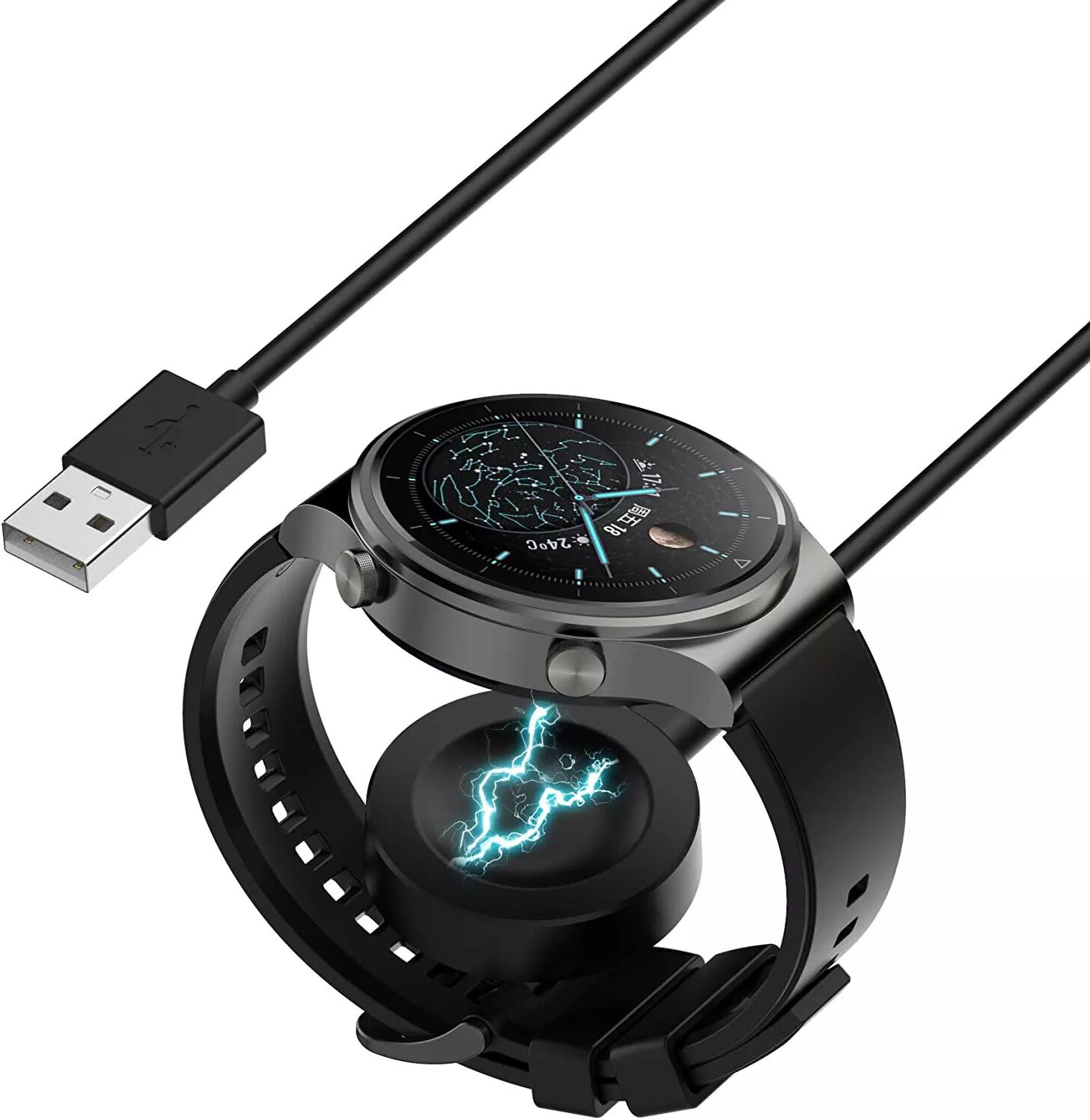 INF Huawei GT 2 Pro Kabellose Ladestation / Magnetisches Schnellladegerät Schwarz
