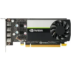 PNY NVIDIA T1000 GDDR6 (4 GB, GDDR6), Grafikkarte, Schwarz, Grau