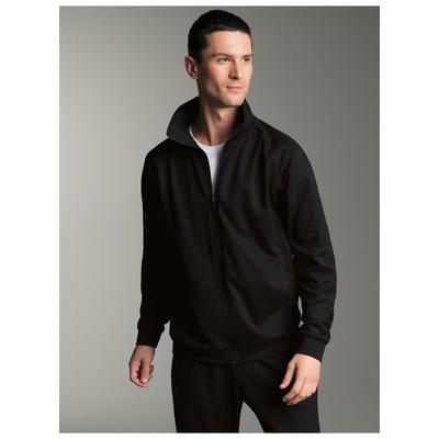 Sweatjacke TRIGEMA "TRIGEMA Raglanjacke aus Sweat-Qualität", Herren, Gr. S, schwarz, Sweatware, 70% Baumwolle, 30% Polyester, lang, ohne Ausschnitt, Sweatjacken Sweatjacke