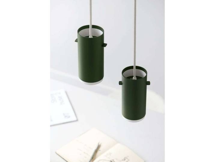 Tube Pendelleuchte Small Pine Green - Moebe - Wohnzimmer - Aluminium