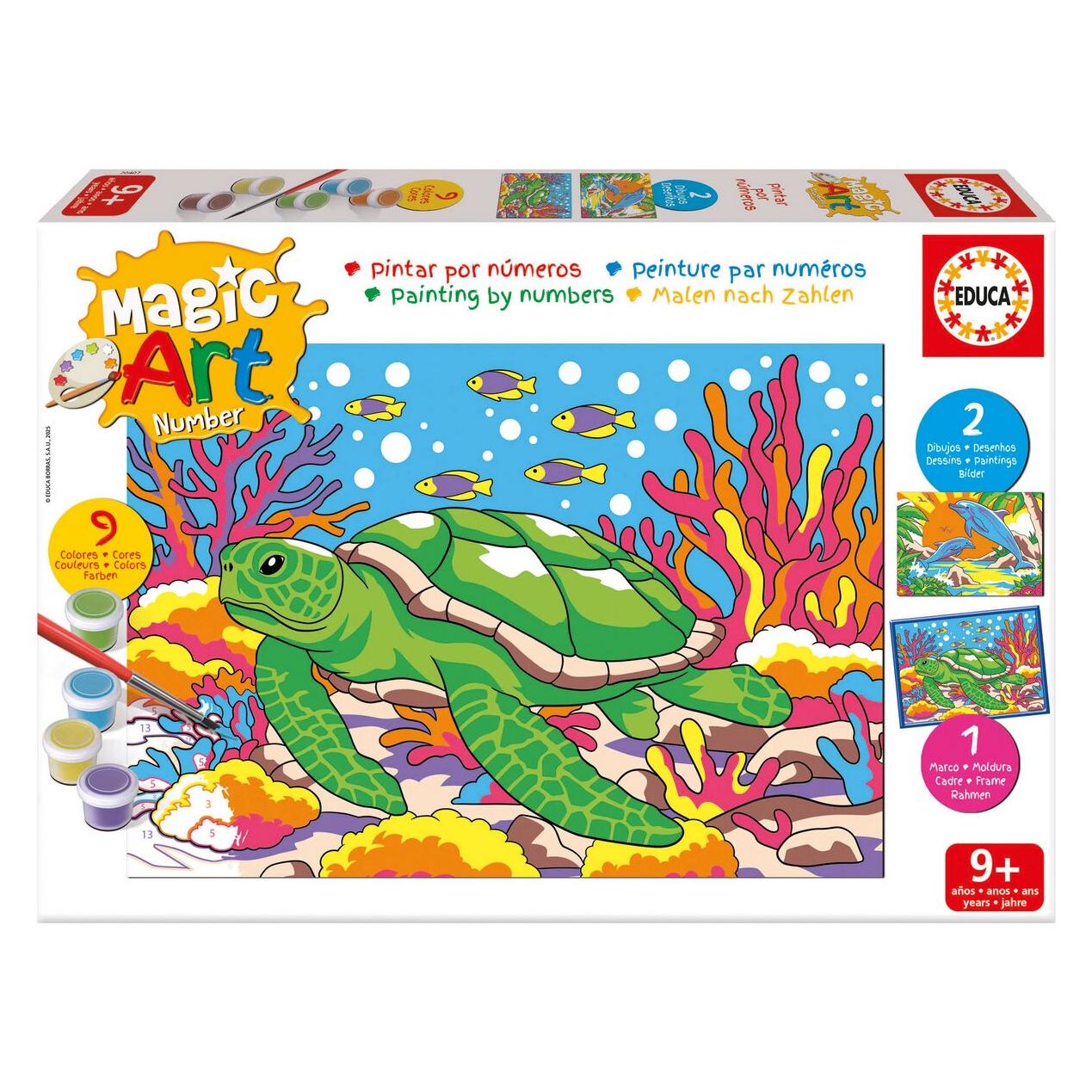 Educa Malovin nach Zahlen: Delfin und Schildkröte (20407)