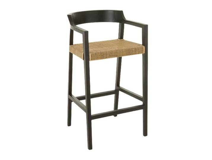 Tabouret de Bar Design  Sungkai  100cm Noir