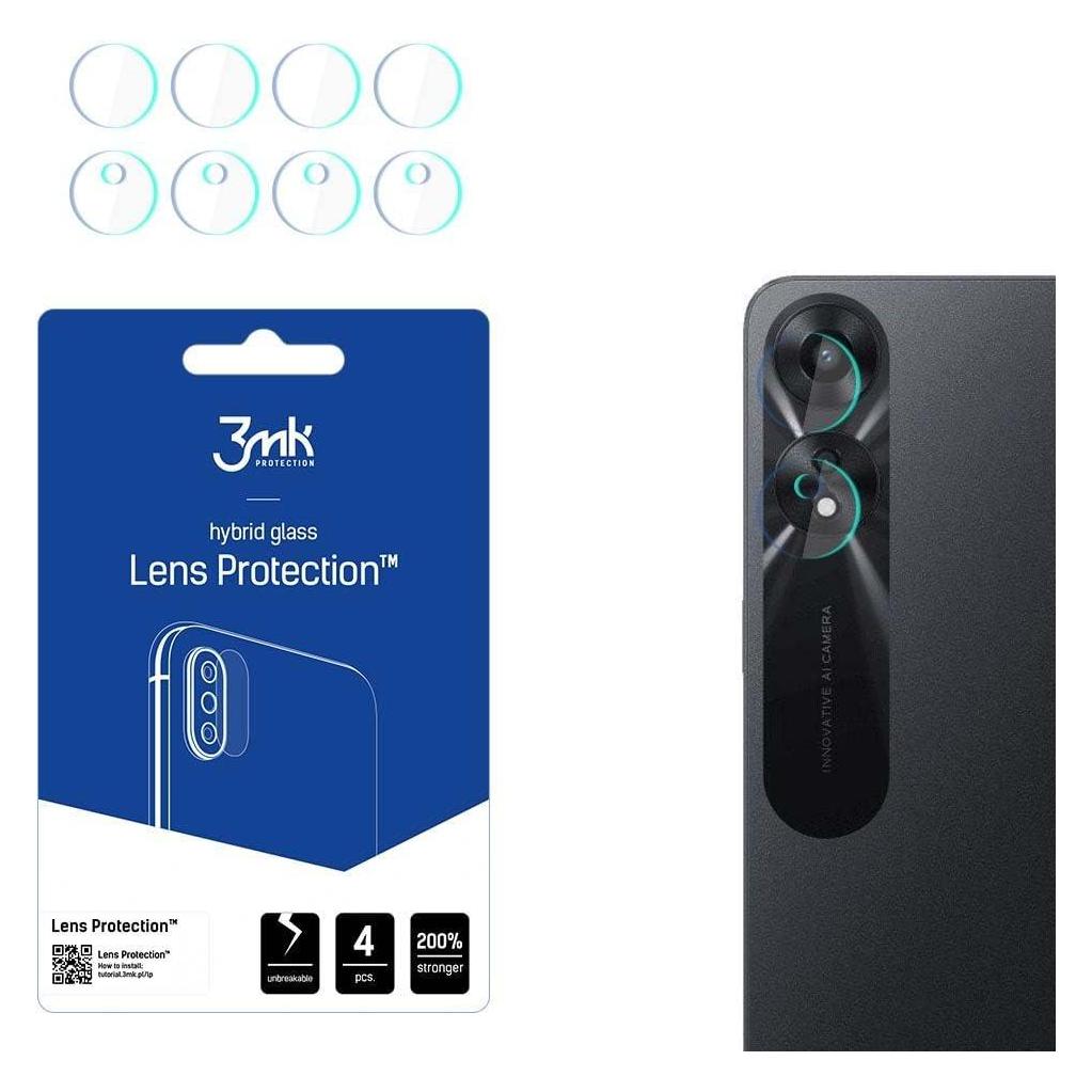 3MK Lens Protect Oppo A78 5G Ochrona na obiektyw aparatu 4szt (4 Stk., Oppo A78 5G) (5903108518918)