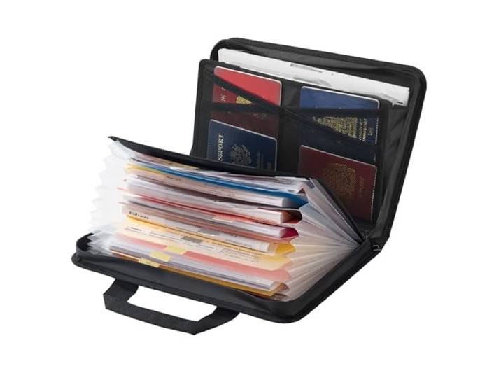 VEVOR Sac à documents ignifuge 1000 °C\, porte-documents anti-feu multicouche portable\, pochette de rangement ignifuge et étanche pour fichiers importants\, dossiers\, passeports\, pour bureau\, voyage