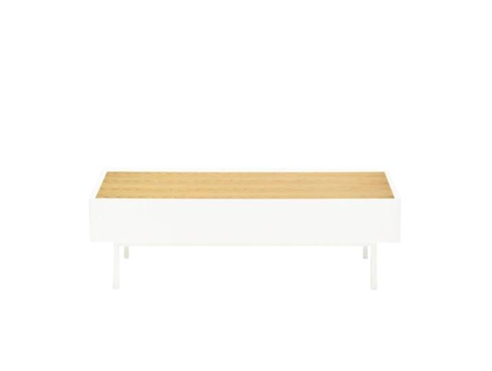 Table basse en bois 110x60cm blanc