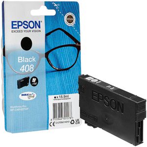 Epson Tinte 408 T09J140 Brille, schwarz, 18,9 ml, 1100 Seiten