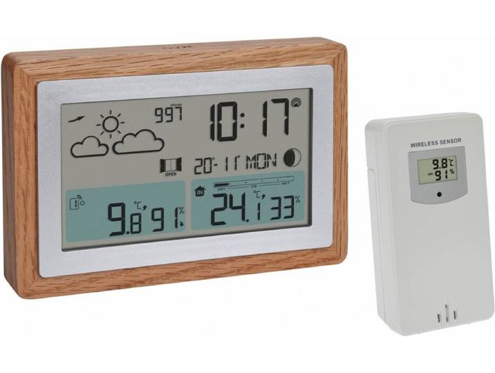 TFA Dostmann Funk-Wetterstation OAK 35.1167.54 Draadloos weerstation Verwachting voor 12 uur Aantal sensoren max.: 3