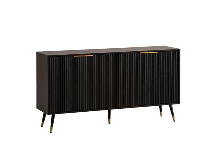 Mid.you Sideboard, Schwarz, Metall, 150x81x39 cm, stehend, Wohnzimmer, Kommoden & Sideboards, Sideboards