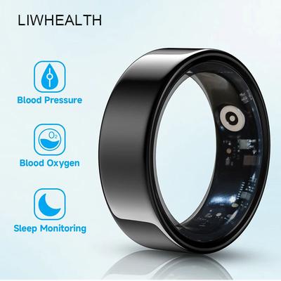 Shopalltechgadgets Smart Ring For Man Woman, Sleep Health Fitness, Blood Pressure Monitor, Xiaomi Apple, Low Consumption black 9