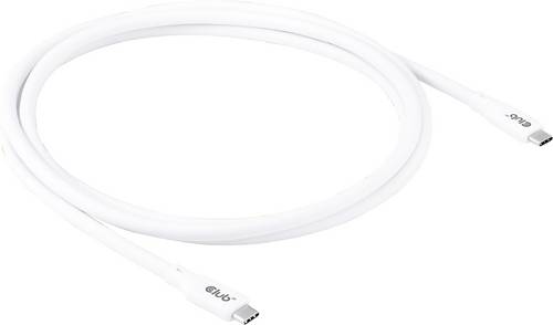 Club3D USB-C Kabel USB-C Stecker 2.00m Weiß CAC-3001
