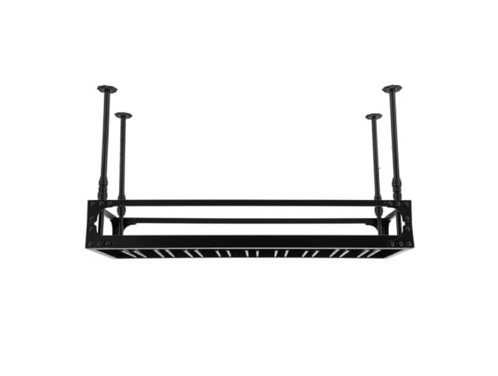 GalaKxay Weinregal, Hängendes Weinregal, Deckenregal Bar 100cm, 110,23lbs Belastbar, für 27 Gläser, Schwarz