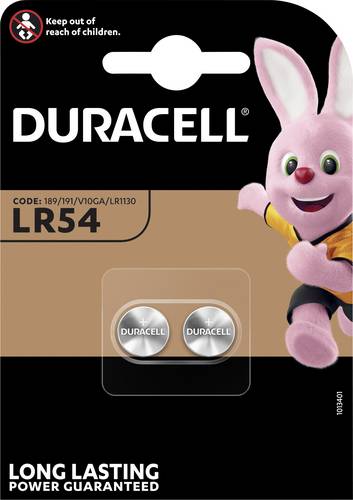 Duracell Knopfzelle LR54 1.5V 2 St. 65 mAh Alkali-Mangan AG10