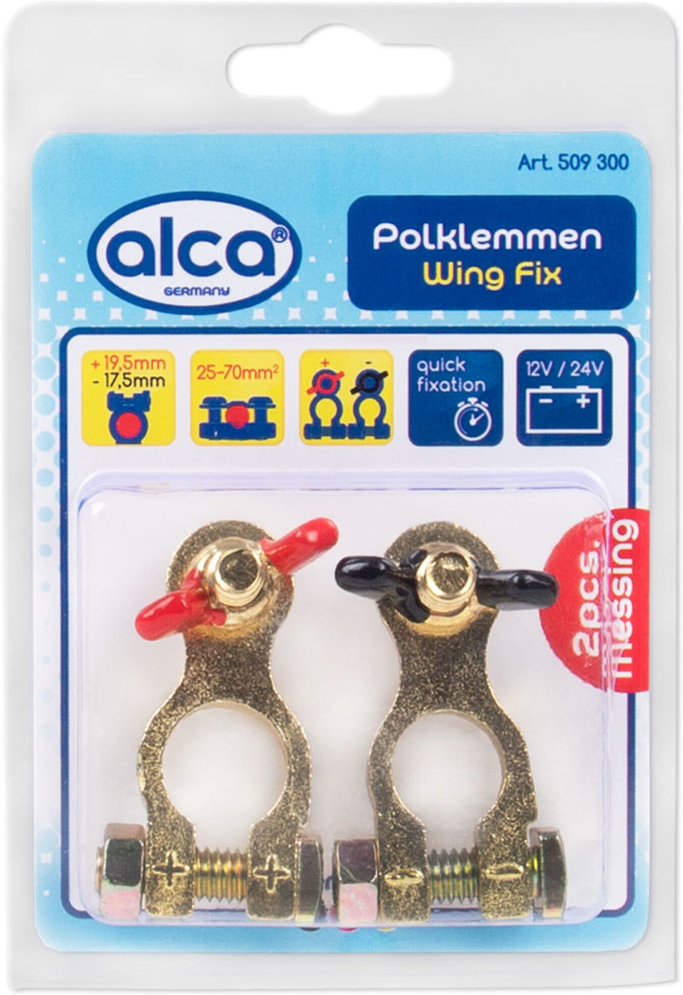 Alca Batteriepolklemme Batterie-Polklemmen Wing Set 2 St. Rot/schwarz 509300