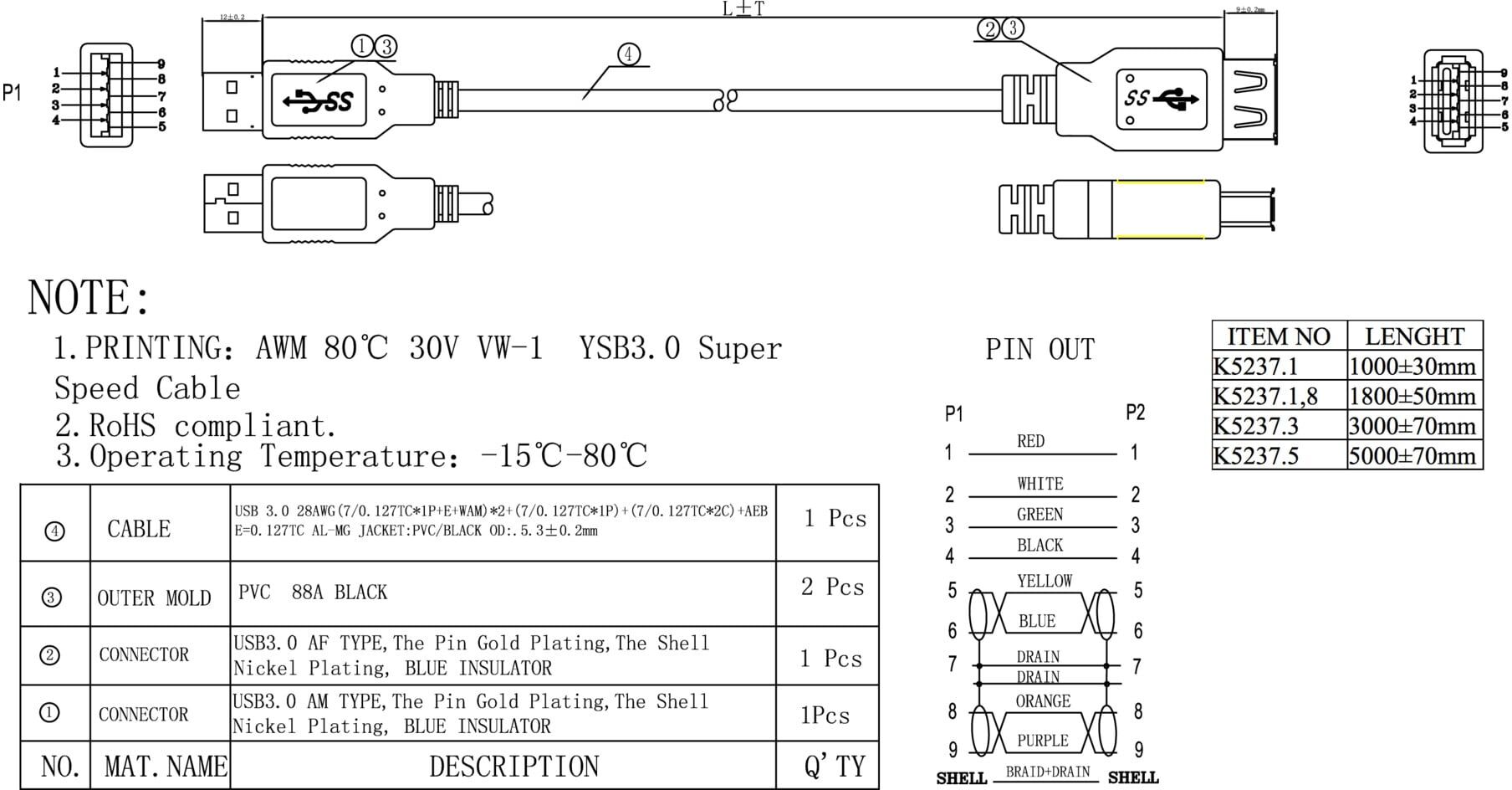 EFB-Elektronik USB-Verlängerung A-A 3,0m USB 3.0 schwarz K5237.3 ; efb_elektronik)