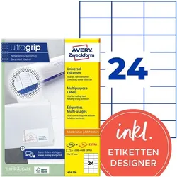 Avery Zweckform 5280er-Pack Universal-Etiketten mit ultragrip »3474-200« weiß