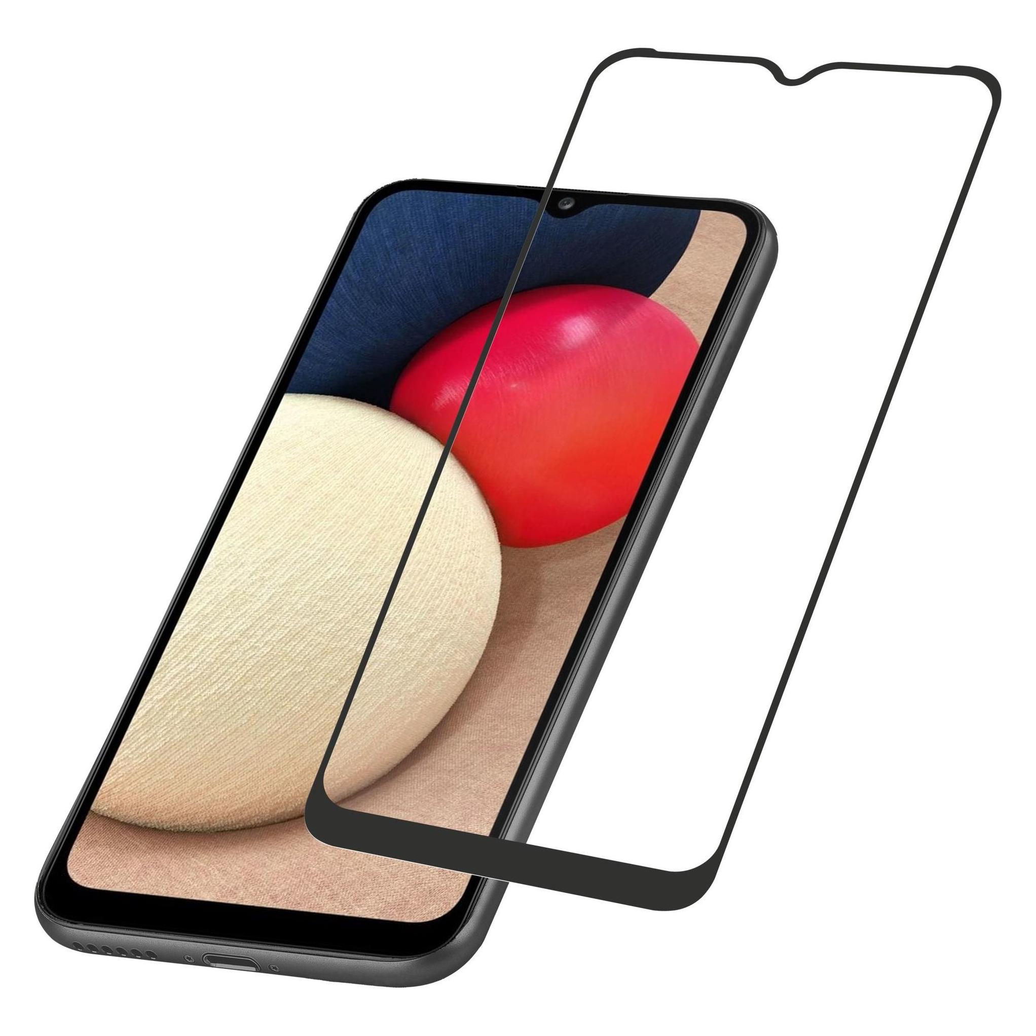 Cellularline Screen Protector CAPSULE, Galaxy A02s, Black (Samsung Galaxy A02s) (TEMPGCABGALA02SK)