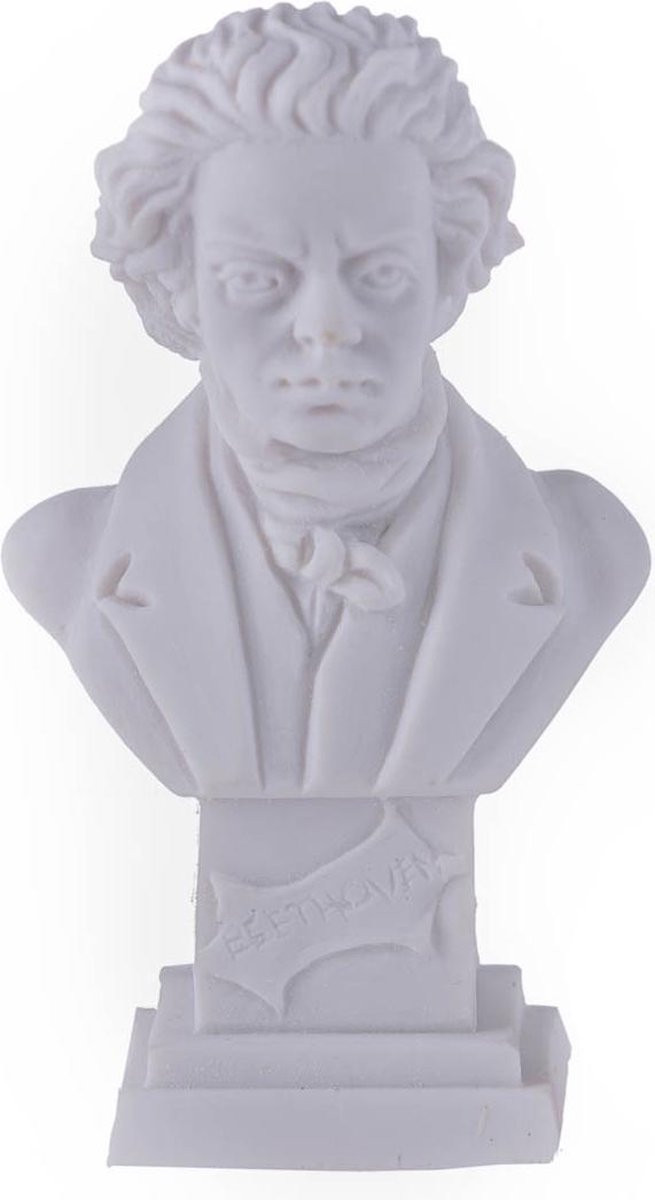 Music Gifts Albast borstbeeld Ludwig van Beethoven 7 cm