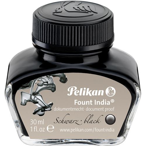 Pelikan Tinte "Fount India", schwarz, im Glas