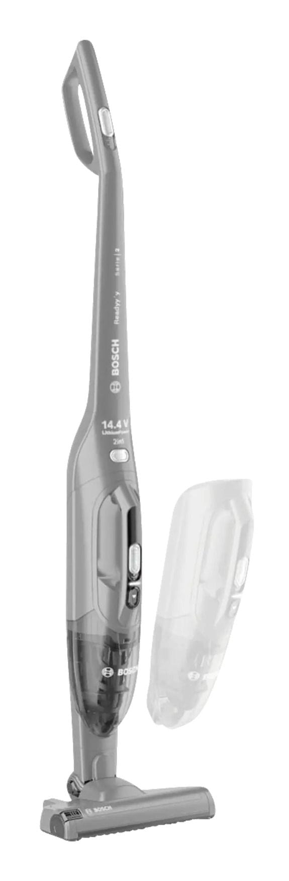 Bosch Serie 4 BBHF214GRB Handstaubsauger Beutellos bis 35 min Laufzeit (Grau/Transparent)