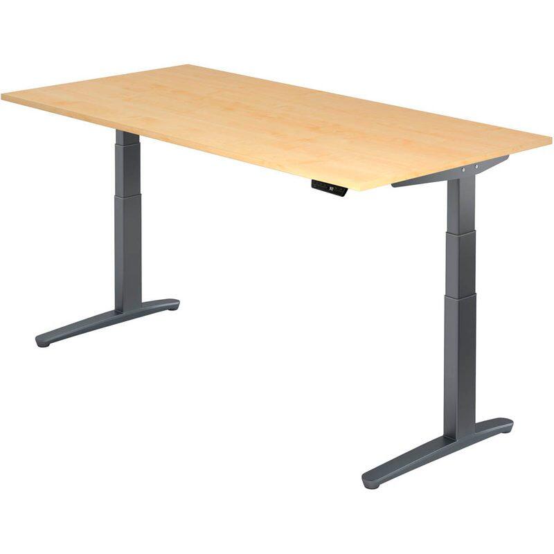 HAMMERBACHER VXBHM2E/3/GG höhenverstellbarer Schreibtisch 65,0 - 130,0 cm elektrisch Ahorn / grafit
