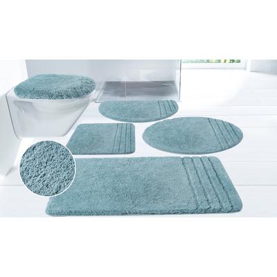 Badematte MÖVE "Loft, Badvorleger, Badezimmer Teppich" Gr. 8, blau (arctic), H:30mm, Polyacryl, Badematten, Badematte, Badteppich, Badematten auch als 2 teiliges Set & rund