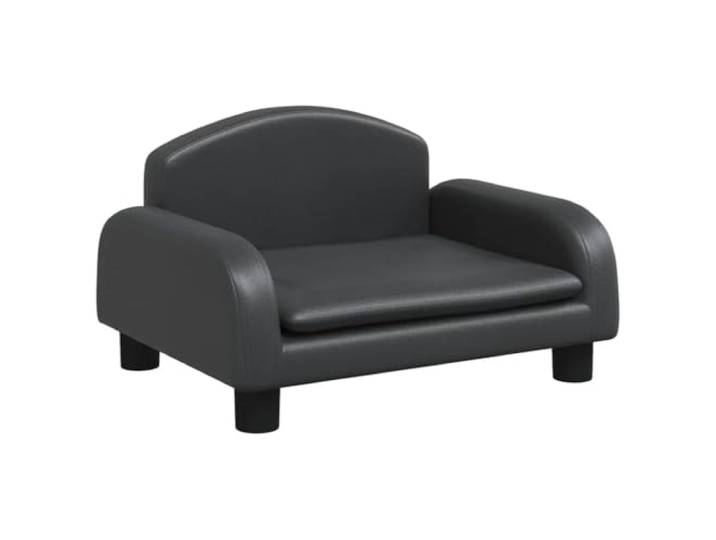 FDSAQOPT Sofa Schwarz 50x40x30 cm Kunstleder Minisofa, dicker Schaumstoff, Kiefernholz-Rahmen, vier Beine, abgerundete Kanten, modernes Design,