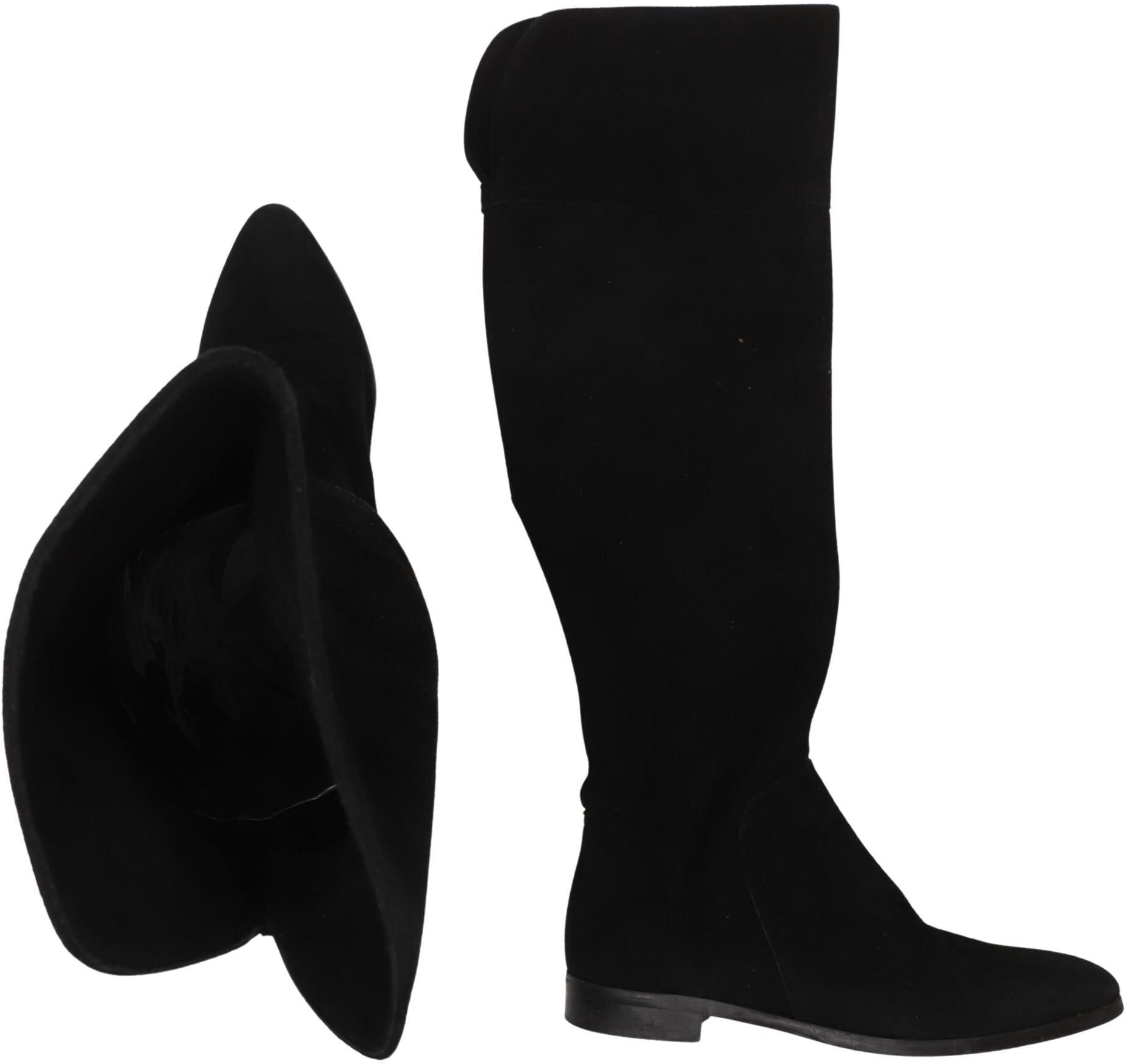 darling harbour Damen Stiefel, Schwarz, Gr. EU 37, kein / Etikett - Second Hand