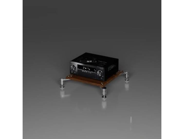 YHTCSXMD HiFi Rack, Audio Rack, 1–4 Ebenen mit dicken Holzablagen Modulares Design mit Entkopplungsspitzen für Verstärker und HiFi-Geräte, ideal für Medienbereiche und HiFi-Hörräume