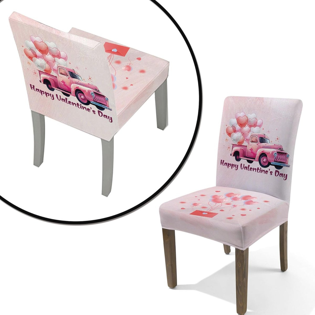 Set van 2 vlekbestendige stretch eetkamerstoelhoezen voor comfortabele bescherming