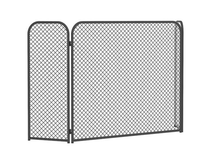 Homcom Kaminschutzgitter Metall Schwarz, 1x50x100 cm, Kleinmöbel, Kamine & Zubehör