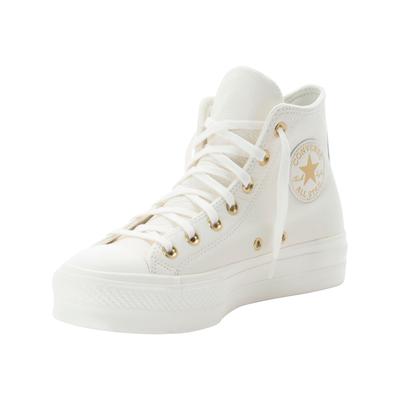 Sneaker CONVERSE "CHUCK TAYLOR ALL STAR LIFT PLATFORM GOLD", Damen, Gr. 37,5, gold (egret, egret, gold), Synthetik, Schuhe Sneaker