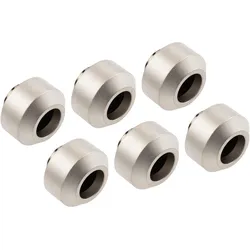 Optimus Hardtube Fitting, 12 mm, 6er-Pack mit Werkzeug - Satin Nickel, Wasserkühlung Anschluss, Silber