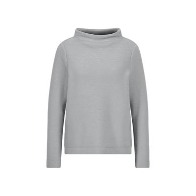 Rundhalspullover GOLDNER "Langarm Ottoman-Design, Turtleneck", Damen, Gr. 54, grau, Obermaterial: 47% Polyester PES. 47% Viskose CV. 6% Elasthan EL., Pullover Rundhalspullover, Turtleneck