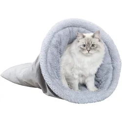 Trixie Xmas Livia Soft hyggehule, firkantet, ø 40 × 60 cm, grå (Hund, Katze), Hundebett + Katzenbett