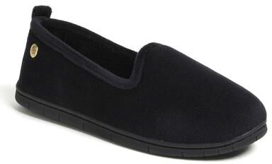 Women's Rachel Velour Closed Back by Dearfoams in Black (Size L M)