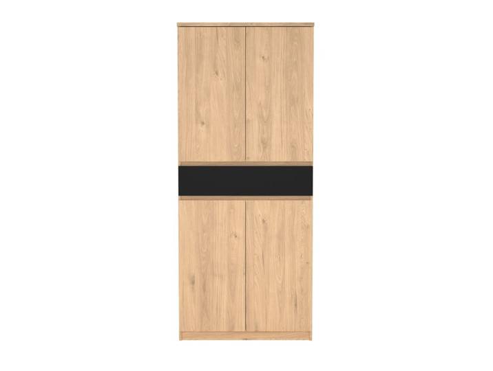 Meuble à chaussures h.191,7 cm BEST 4 portes décor chêne et noir